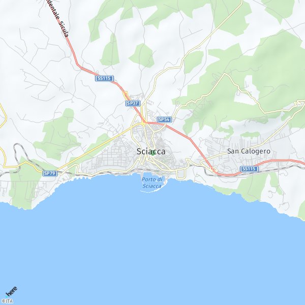HERE Map of Sciacca, Italia