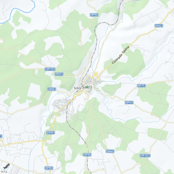 HERE Map of Scicli, Italia