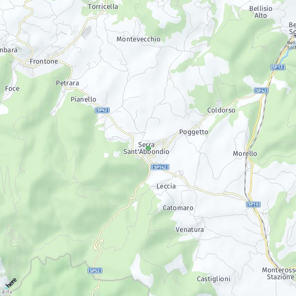 HERE Map of Serra SantʼAbbondio, Italia