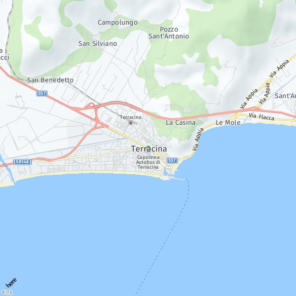 HERE Map of Terracina, Italia