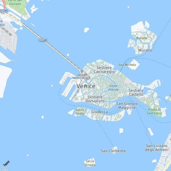HERE Map of Venezia, Italy