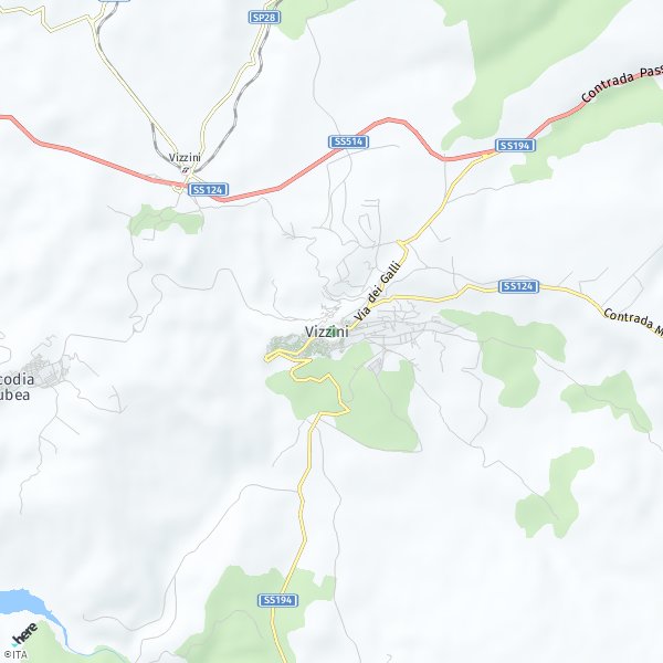 HERE Map of Vizzini, Italia