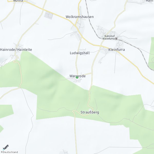 HERE Map of Wernrode, Germany