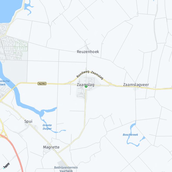 HERE Map of Zaamslag, Netherlands