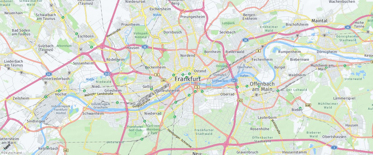 Frankfurt auf HERE Maps