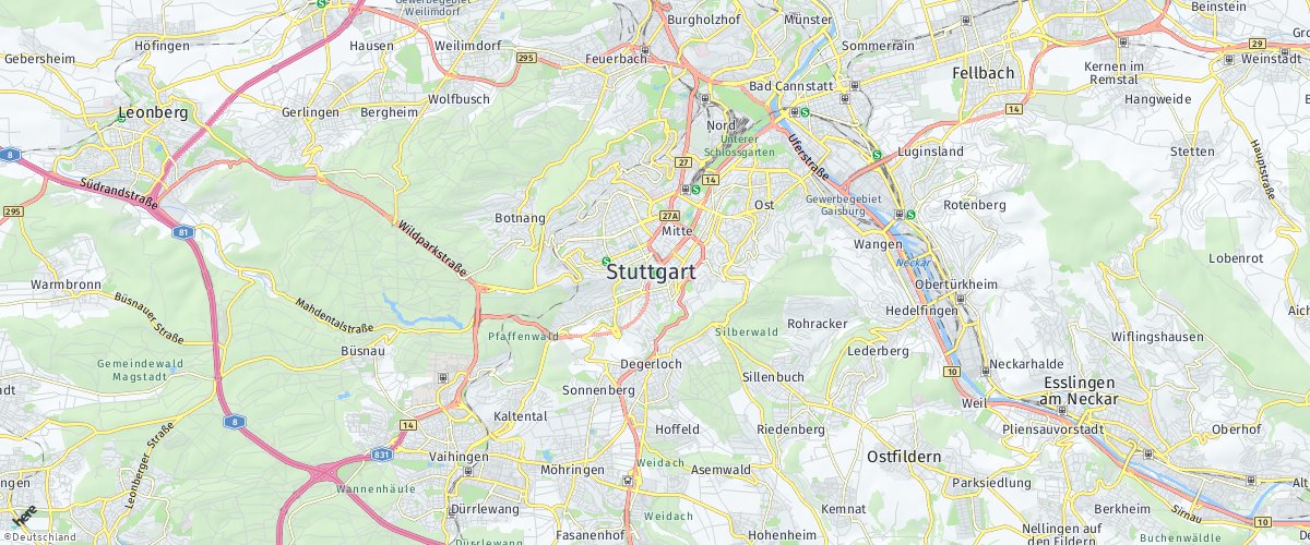 Stuttgart auf HERE Maps