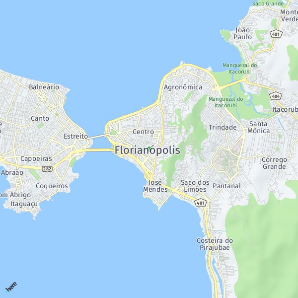 HERE Map of Florianópolis, Brazil