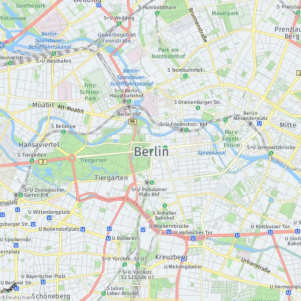 HERE Map of Berlin, Germany