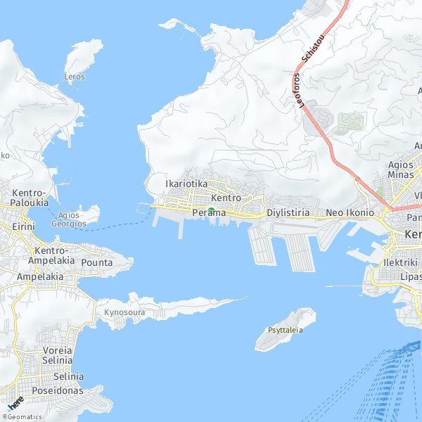 HERE Map of Πέραμα, Greece
