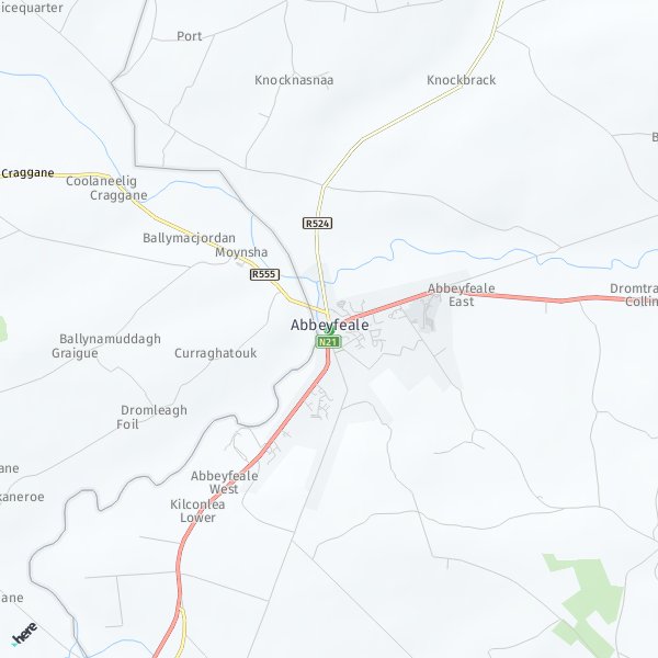 HERE Map of Abbeyfeale, Ireland