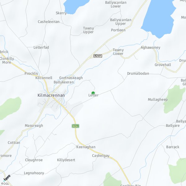 HERE Map of Kilmacrenan, Ireland