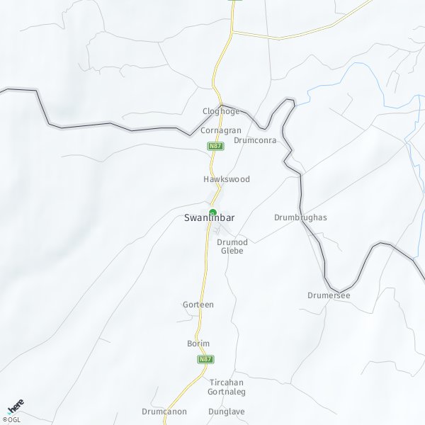 HERE Map of Swanlinbar, Ireland