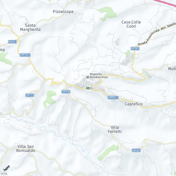 HERE Map of Atri, Italia