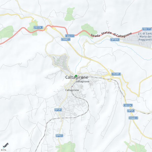 HERE Map of Caltagirone, Italia