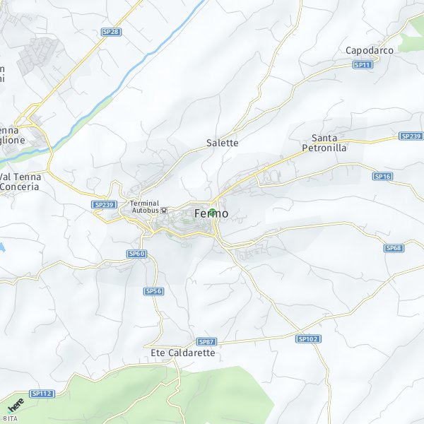HERE Map of Fermo, Italia