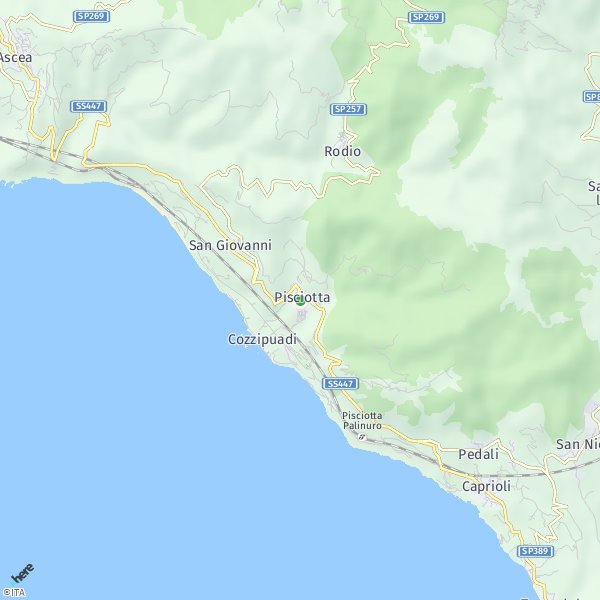 HERE Map of Pisciotta, Italia
