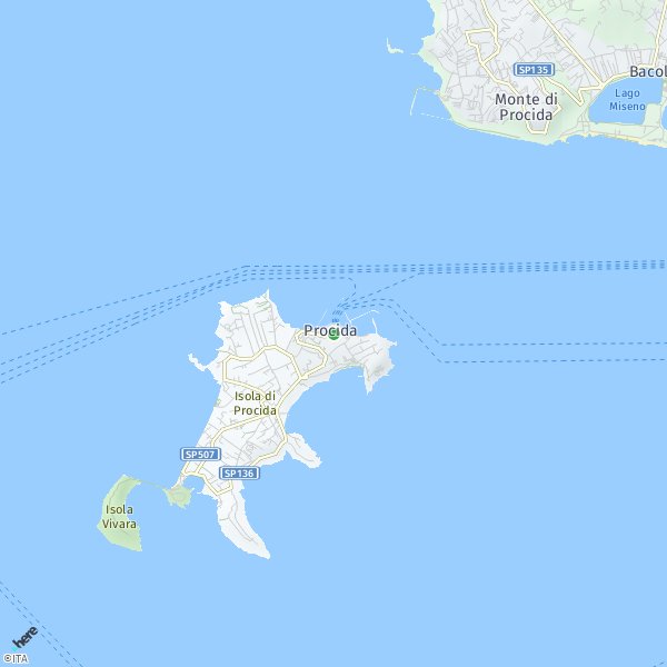 HERE Map of Procida, Italia