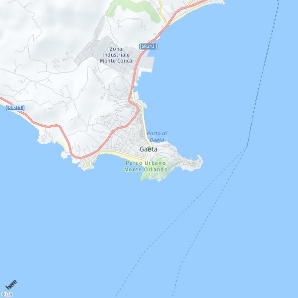 HERE Map of Gaeta, Italy
