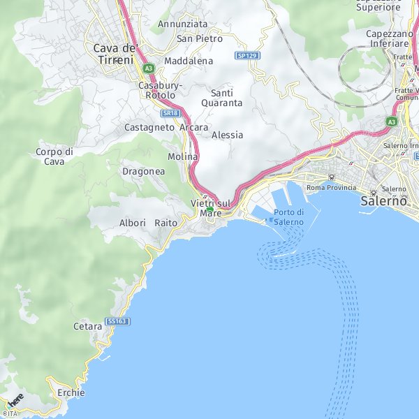 HERE Map of Vietri, Italy