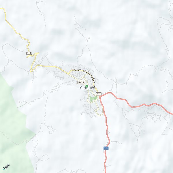 HERE Map of Cetinje, MNE