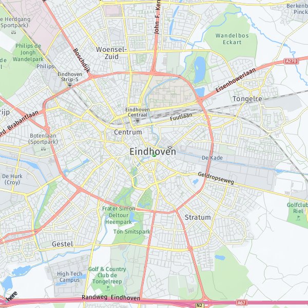 HERE Map of Eindhoven, Netherlands