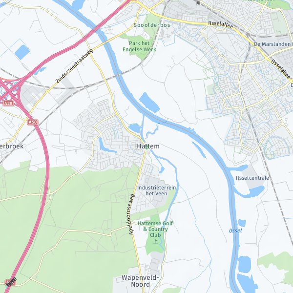 HERE Map of Hattem, Netherlands