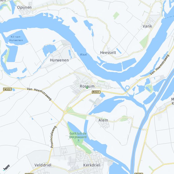 HERE Map of Rossum, Netherlands