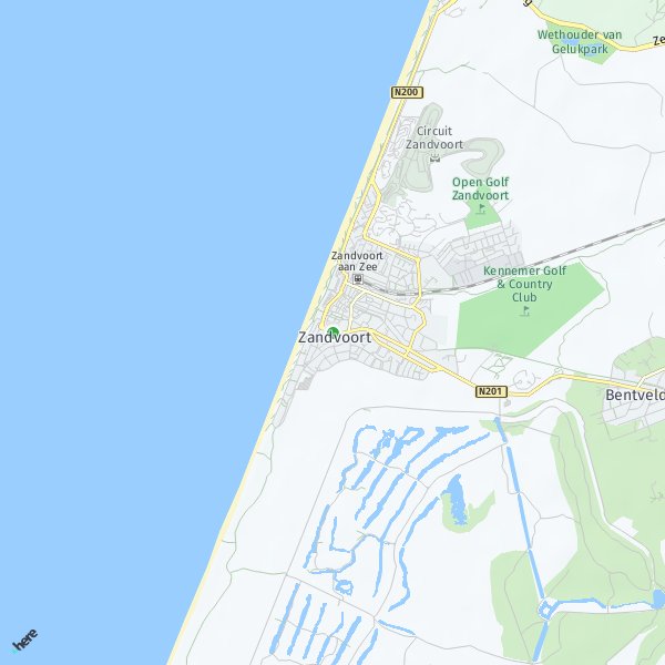 HERE Map of Zandvoort, Netherlands