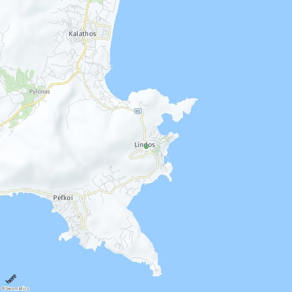HERE Map of Λίνδος, Ελλάδα