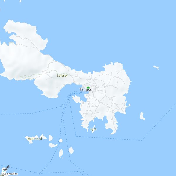 HERE Map of Λειψοί, Ελλάδα